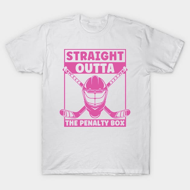 Ice Hockey Women Girls The Penalty Box T-Shirt by Dr_Squirrel